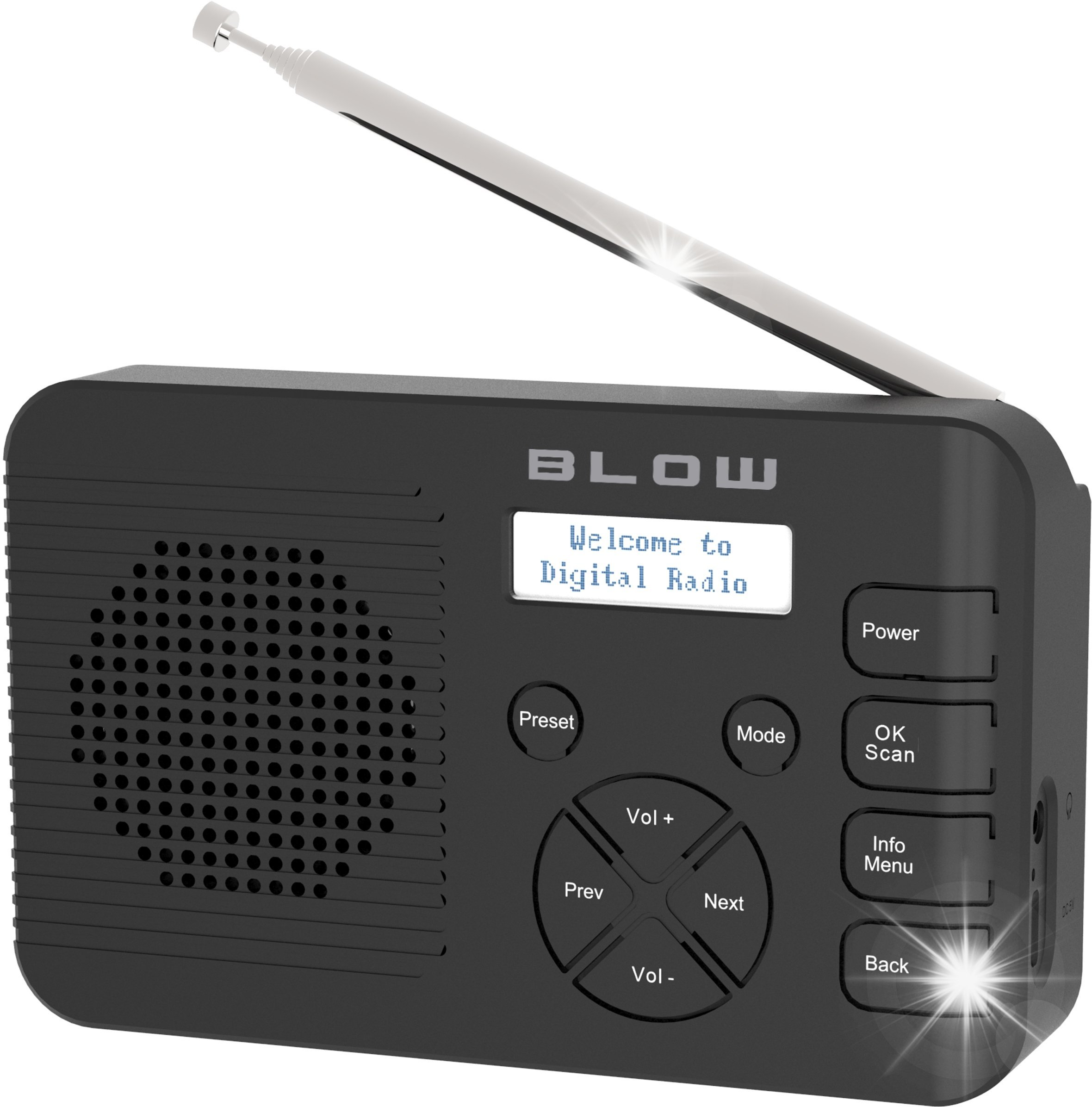 Radio budowlane Blow RADIO KUCHENNE BUDOWLANE PRZENOŚNE WYŚWIETLACZ BLUETOOTH DAB+ FM AUX USB-C