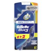 Gillette Blue3 Jednorazowe Maszynki Do Golenia Dla Mężczyzn 6+2 sztuk
