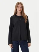 Bluzki damskie - Tommy Hilfiger Bluzka WW0WW47339 Czarny Relaxed Fit - miniaturka - grafika 1