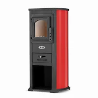 Piece wolnostojące - Blist Piec stalowy kominek wolnostojący BLIST Ekonomik Lux 8,5kW czerwony - miniaturka - grafika 1