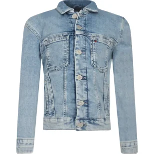 Tommy Hilfiger Kurtka jeansowa TRUCKER DARK WASH | Oversize fit - Kurtki i płaszcze dla chłopców - miniaturka - grafika 1