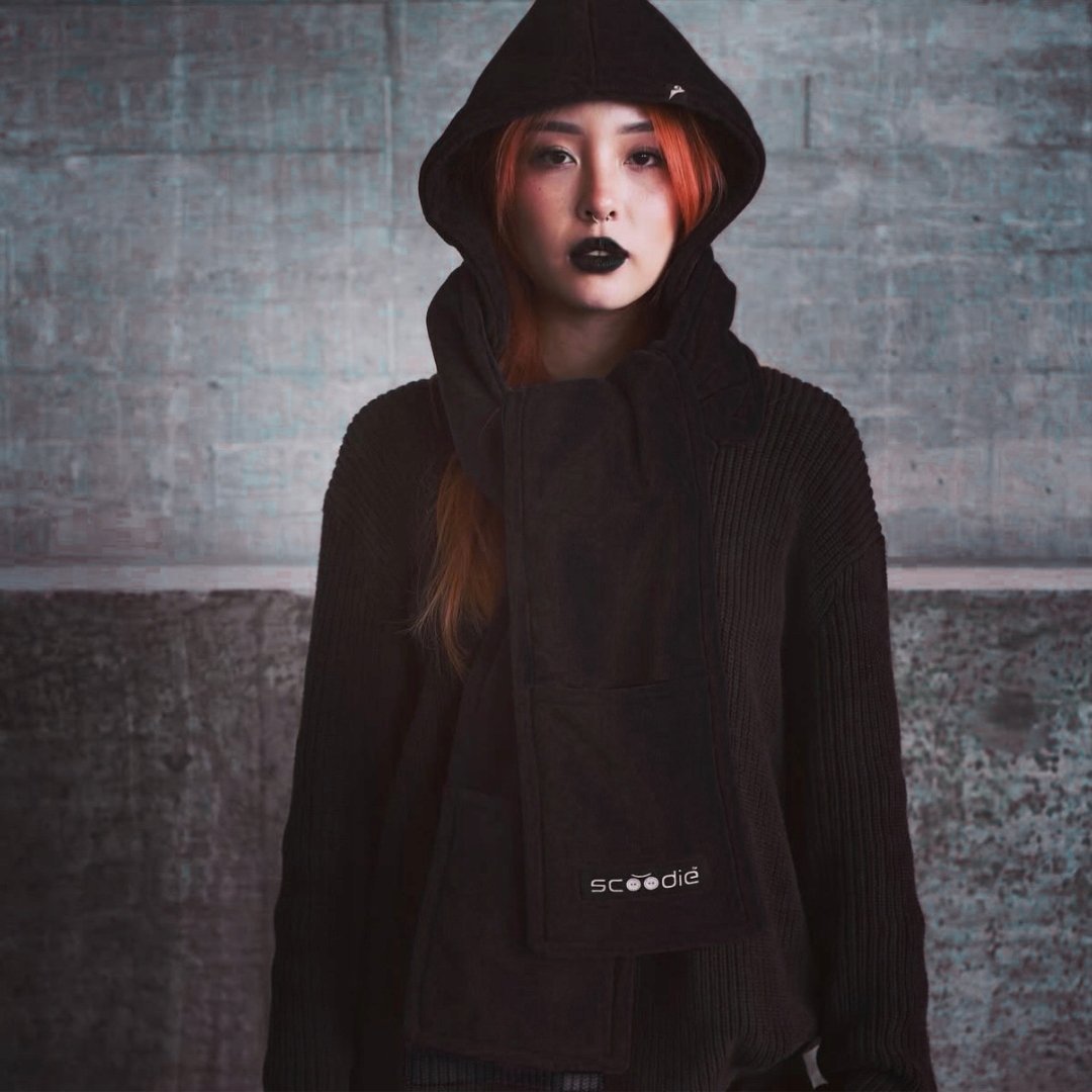 SCOODIE Kaptur z odpinanym szalikiem 2w1 Large