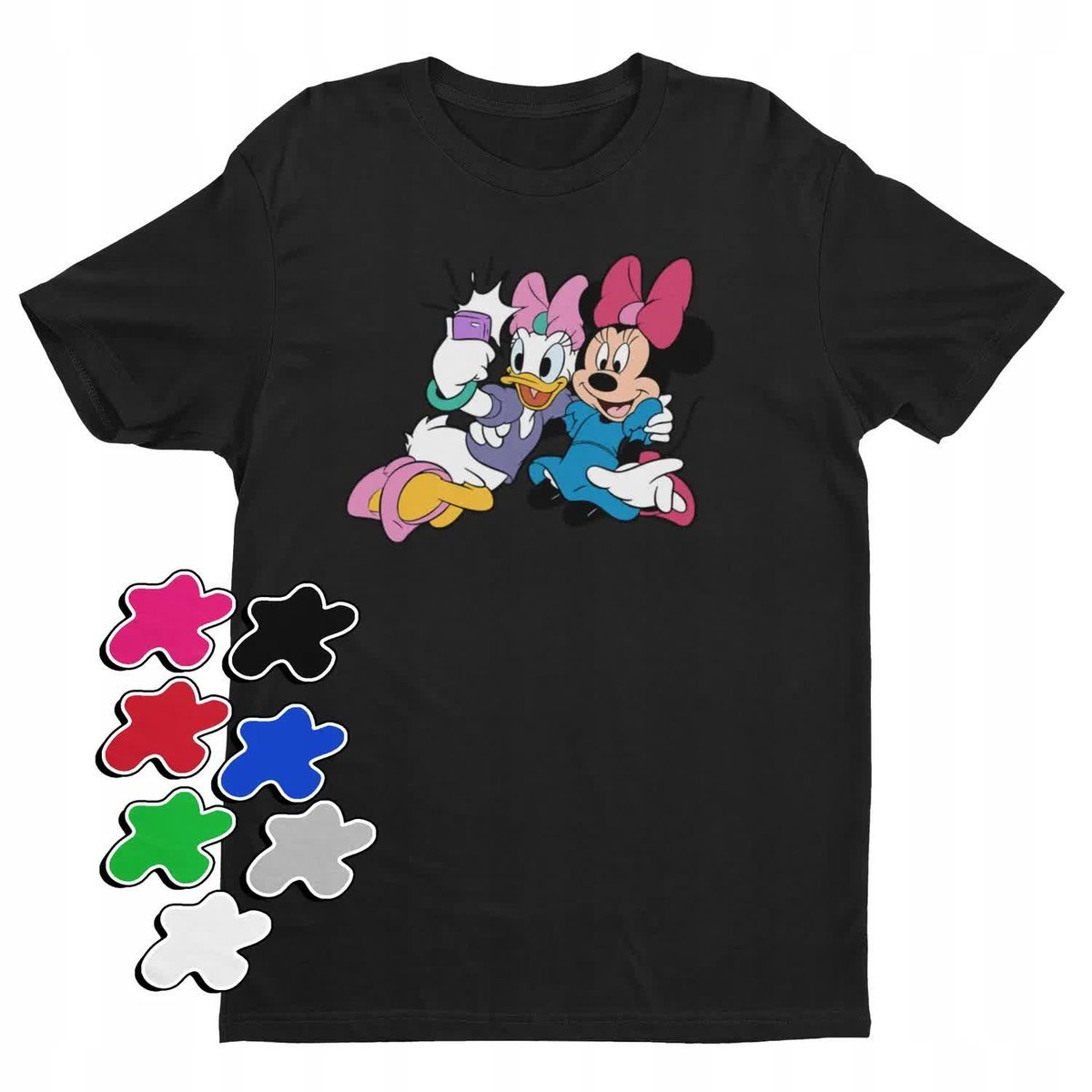 Koszulka T-Shirt Dziecięca Z Nadrukiem Myszka Miki Minnie Daisy -M 134-140