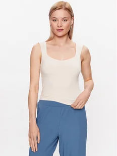 Triumph Koszulka piżamowa Natural Spotlight Camisole 10214842 Écru Regular Fit - Piżamy damskie - miniaturka - grafika 1