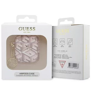 Guess GUA2PGCE4CP AirPods 1/2 cover różowy/pink GCube Charm - Akcesoria do słuchawek - miniaturka - grafika 3
