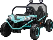 Pojazdy elektryczne dla dzieci - Ramiz Auto Na Akumulator Pojazd Buggy FASTER 4x4 Zielony MP3 LED Ekoskóra - miniaturka - grafika 1