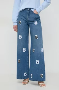 Spodnie damskie - Karl Lagerfeld jeansy x Darcel Disappoints damskie kolor niebieski - grafika 1