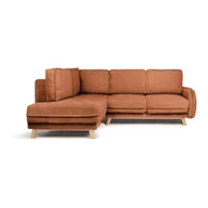 Narożniki - Pomarańczowy sztruksowy rozkładany narożnik (lewostronny) Tori – Bonami Selection - miniaturka - grafika 1