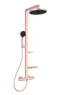 Zestawy prysznicowe - Ideal Standard ALU+ - Zestaw prysznicowy z termostatem, średnica 26 cm, 2 dysze, kolor różowy BD583RO - miniaturka - grafika 1
