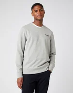 Bluzy męskie - WRANGLER POSITIVE VIBES SWEAT MĘSKA BLUZA KLASYCZNA NADRUK MID GREY MEL W6F6H1X37 112141479 - Wrangler - miniaturka - grafika 1
