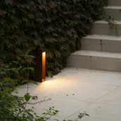 Lampy ogrodowe - FARO BARCELONA Lampa ogrodowa stojąca Cerler, brązowy / rdzawy, aluminium, nowoczesny - miniaturka - grafika 1