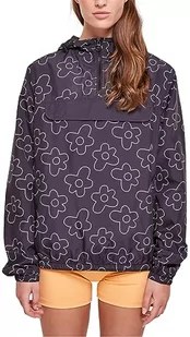 Urban Classics Damska kurtka AOP Wiatrówka czarna Basics, Casual Wear, Streetwear, czarny kwiat, 3XL - Kurtki damskie - miniaturka - grafika 1