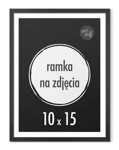 Ramka na zdjęcia 10x15 cm A6 Ramki 15x10 czarna stojąca z nóżką - Ramki na zdjęcia - miniaturka - grafika 1