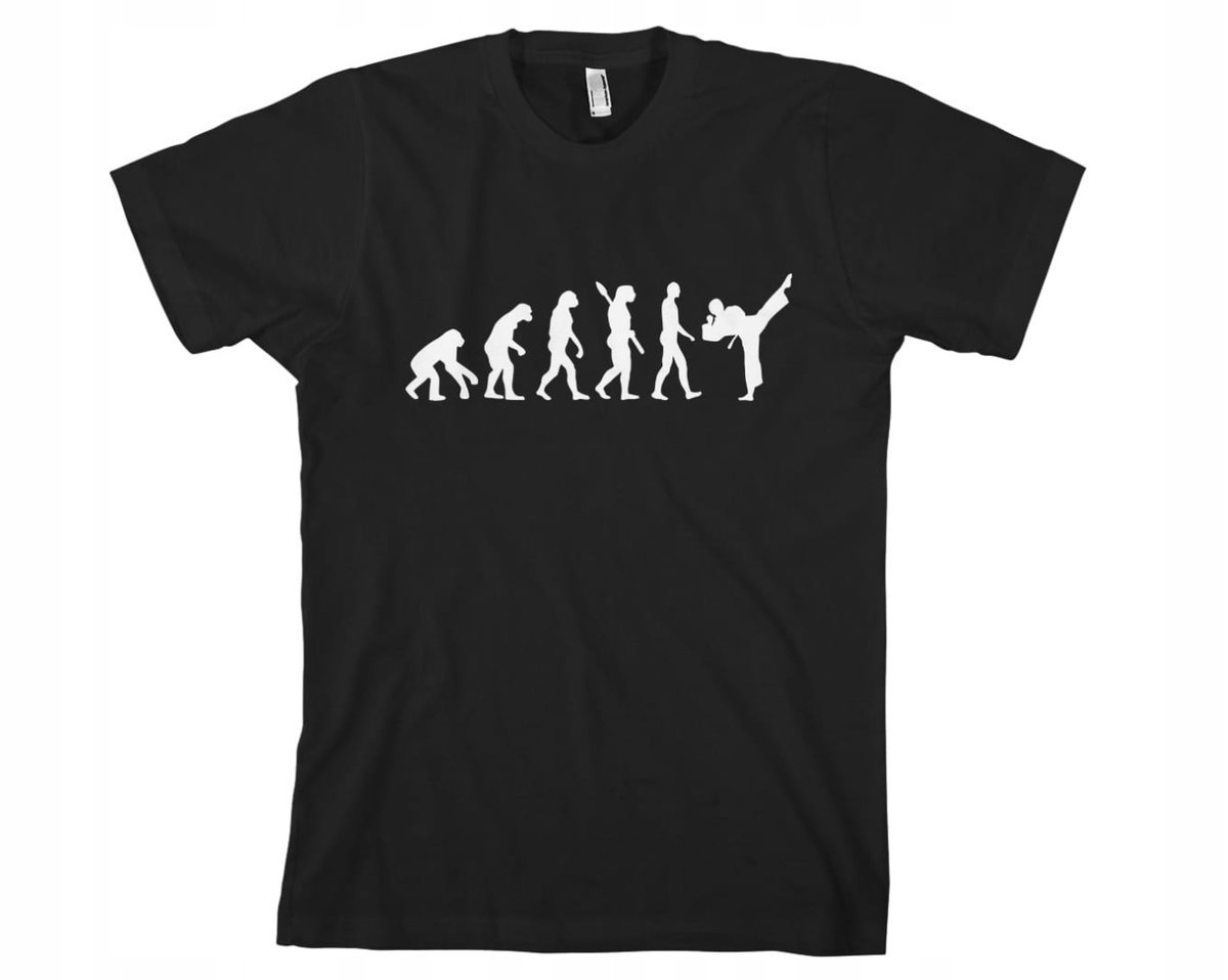 KOSZULKA Z NADRUKIEM MĘSKA ŚMIESZNA T-SHIRT KARATE KID KARATE CZARNY PAS L