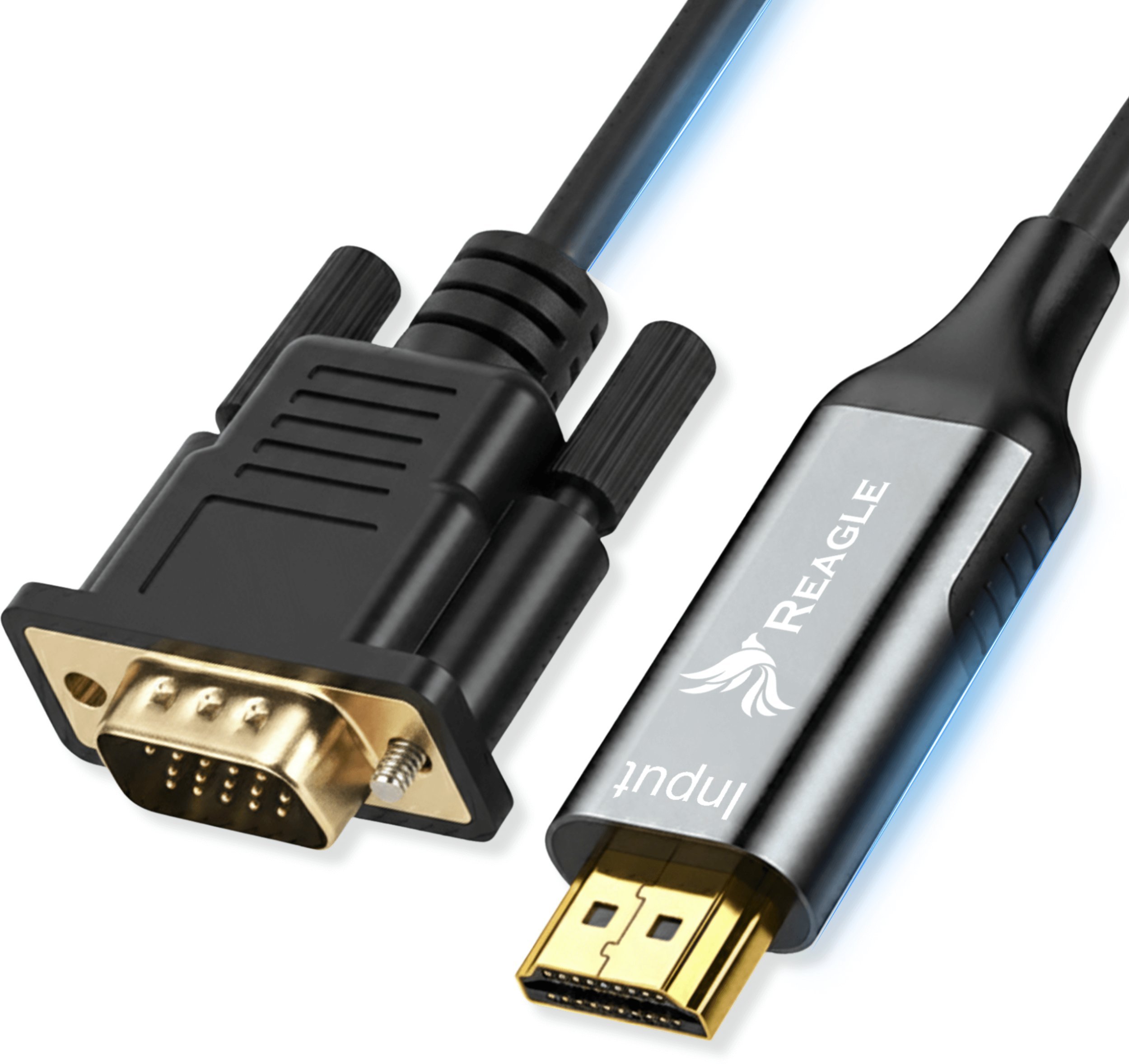 Kabel Reagle KABEL HDMI NA VGA 3M ADAPTER PRZEWÓD KONWERTER FULL HD 1080p DO MONITORA