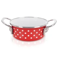 Garnki - Garnek emaliowany indukcja na indukcję gaz TECKA mały 14 cm 650 ml ORION 113356 - miniaturka - grafika 1