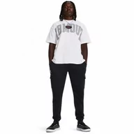 Spodnie sportowe męskie - Męskie spodnie dresowe Under Armour UA Essential Flc Cargo Pant - czarne - UNDER ARMOUR - miniaturka - grafika 1