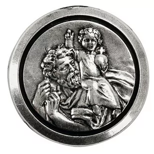Emblemat Naklejka Św. Krzysztof Metalowa Do Auta - Akcesoria motoryzacyjne - miniaturka - grafika 1