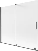 Parawany nawannowe - Mexen Velar parawan nawannowy 2-skrzydłowy rozsuwany 180 x 150 cm, szron, gun gray szczotkowany - 896-180-000-31-66 - miniaturka - grafika 1