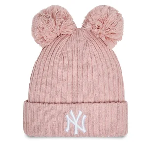 Czapka New Era Wmns Double Pom Nyy 60364289 Różowy - Czapki damskie - miniaturka - grafika 1