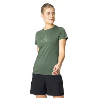 Koszulki i topy damskie - Koszulka damska z krótkim rękawem trekkingowa Odlo KUMANO TREES zielona - grafika 1