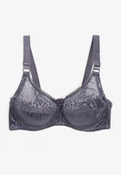 Biustonosze - Granatowy Biustonosz z Koronki z Usztywnieniem i Regulowanymi Ramiączkami Vikiisol - miniaturka - grafika 1