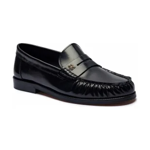 Tommy Hilfiger Skórzane mokasyny Monogram - Mokasyny damskie - miniaturka - grafika 1