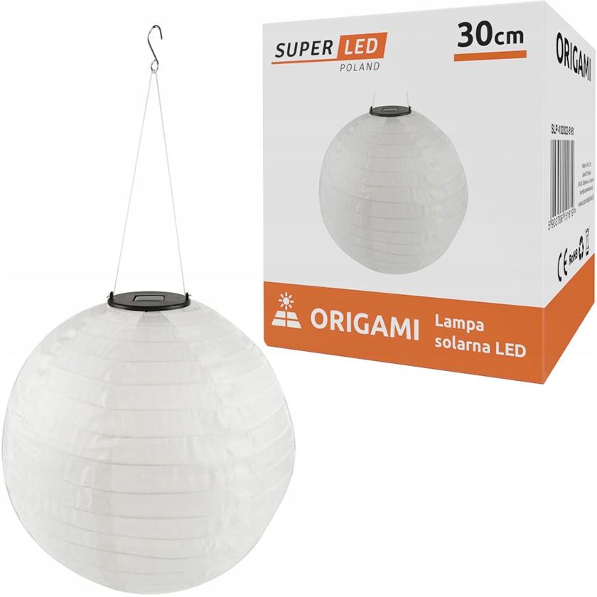 Lampa Solarna Ogrodowa Led Wisząca Lampion Latarenka Latarnia Origami 30cm