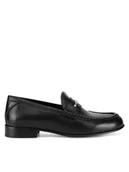 Mokasyny damskie - Gino Rossi Mokasyny ELYSE-130 Czarny - miniaturka - grafika 1