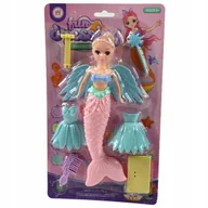 Lalki dla dziewczynek - SYRENKA WRÓŻKA KSIĘŻNICZKA 3W1 MINI LALKA BAJKOWA RÓŻNE KOLORY - miniaturka - grafika 1