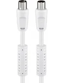 Kable - Goobay Przyłącze TV IEC gn.TV/wt.TV ekranowane białe 1,5m PRZYLTVEKR1.5 - miniaturka - grafika 1