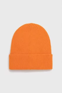 Czapki damskie - Only czapka kolor pomarańczowy z cienkiej dzianiny - grafika 1