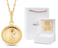 Biżuteria dla dzieci - ZŁOTY MEDALIK ŁAŃCUSZEK CHRZEST KOMUNIA ŚWIĘTA 333 - miniaturka - grafika 1