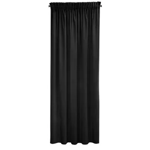 Pierre cardin Zasłona Sibel 140x270 na taśmie Czarna ex-pier-zas-sibel-140x270-t-czar - Zasłony - miniaturka - grafika 1