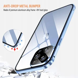 Etui Magnetyczne 360 do iPhone 13 Pro Max Niebieski - Etui i futerały do telefonów - miniaturka - grafika 7