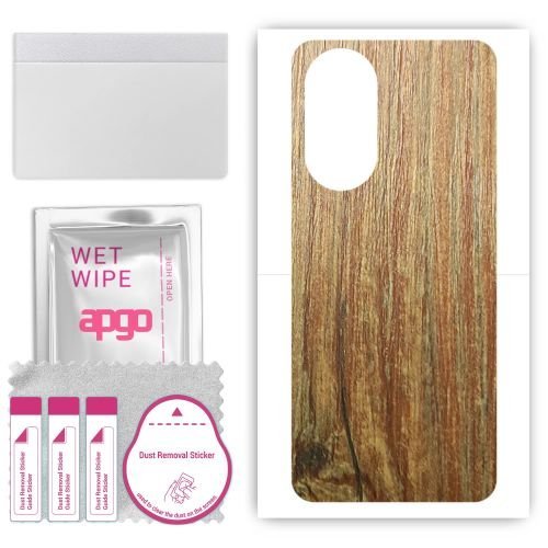 folia naklejka skórka strukturalna na TYŁ do Oppo A1 Pro - Drewno Sosna Antyczna - apgo SKINS