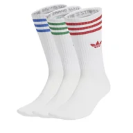 Skarpetki męskie - Zestaw 3 par wysokich skarpet unisex adidas High Crew JJ1984 Biały - miniaturka - grafika 1