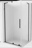 Kabiny prysznicowe - Mexen Velar L kabina prysznicowa rozsuwana 110x80 cm, szron, czarna - 871-110-080-33-70 - miniaturka - grafika 1