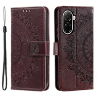 Portfele - Dla Xiaomi Redmi A5 4G (171.7mm) Poco C71 4G Stand Case Nadrukowany Totem PU Skórzany Portfel Pokrowiec na telefon Brązowy - miniaturka - grafika 1