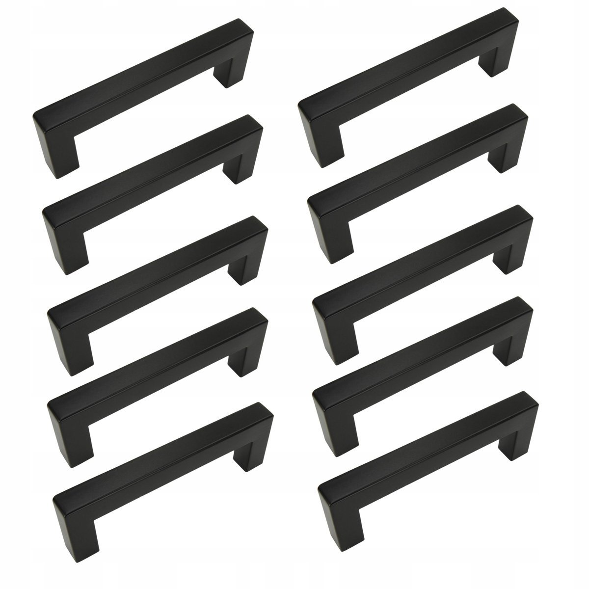 10 x Uchwyt meblowy klasyczny 96 mm czarny Metalowy uchwyt do szafki