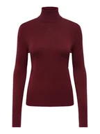 Swetry damskie - ONLY Golf Venice 15183772 Bordowy Regular Fit - miniaturka - grafika 1