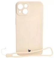 Etui i futerały do telefonów - Bizon Etui Case Silicone MagSafe do iPhone 14, beżowe - miniaturka - grafika 1