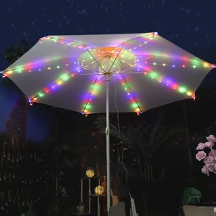 Światła LED Parasol, Sznur lamp, Światła sznurkowe, dekoracja świąteczna Kolorowe światła Namiotowy sznur świetlny, Namiotowy sznur świetlny, dekoracja świąteczna Kolorowe światła, sznur lamp świątecznych - Ozdoby bożonarodzeniowe - miniaturka - grafika 1
