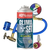 Serwis klimatyzacji - Gaz do klimatyzacji ClimaSet R134a 626 g, z przewodem z manometrem i adapterem HP/LP - miniaturka - grafika 1
