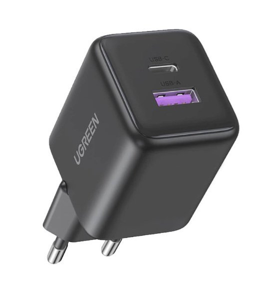 Ładowarka sieciowa Ugreen X516 30W GaN 1x USB-A 1x USB-C - szara