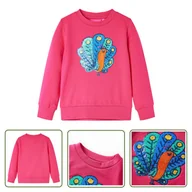 Bluzy dla dziewczynek - Bluza dziecięca - jaskrawy róż - 104 - Bluza Dziecięca - miniaturka - grafika 1