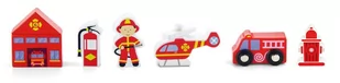 Viga Viga, zestaw drewnianych figurek Straż Pożarna - Figurki dla dzieci - miniaturka - grafika 2