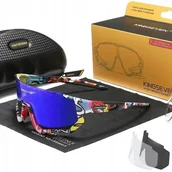 Okulary przeciwsłoneczne - Okulary Przeciwsłoneczne Polaryzacyjne Sportowe 3 Wymienne Szkła + Zestaw - miniaturka - grafika 1