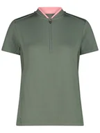 Koszulki sportowe damskie - CMP Koszulka kolarska w kolorze khaki - miniaturka - grafika 1