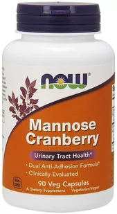 Now Foods Mannose Cranberry - D-mannoza z Żurawiną (90 kaps.) - Suplementy naturalne - miniaturka - grafika 1